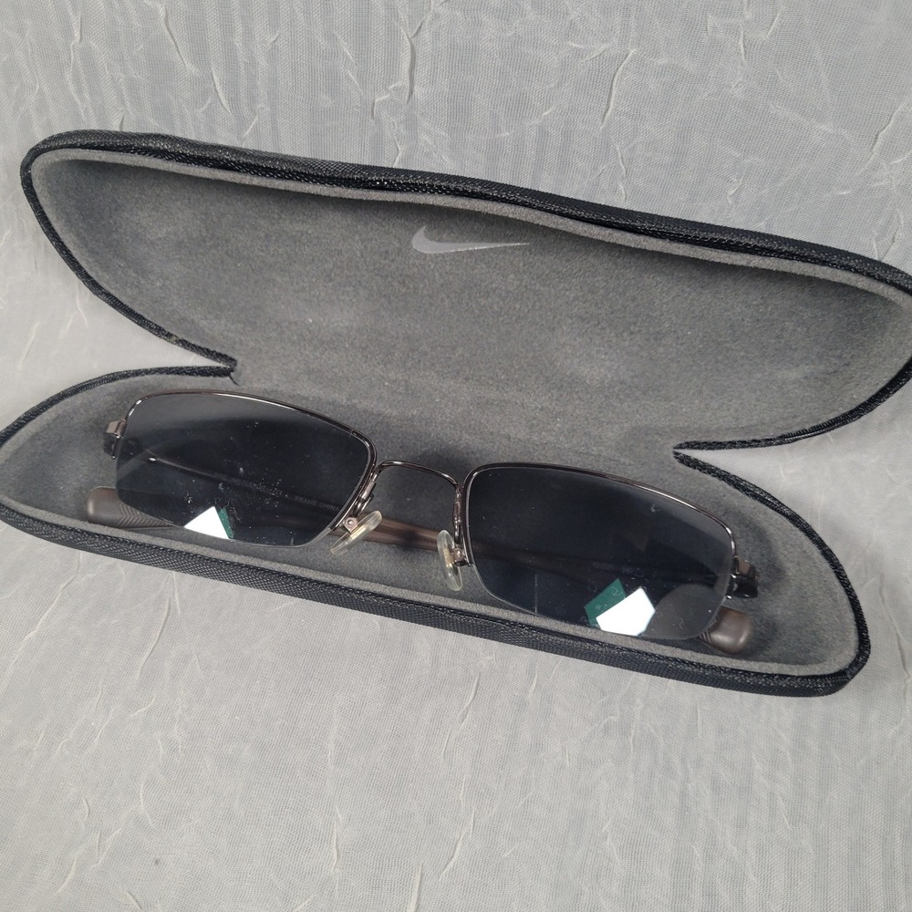 Nike 4126 200 Eyeglasses Frames ONLY Brown Rectangular Flexon 52-20-140 w/ Case